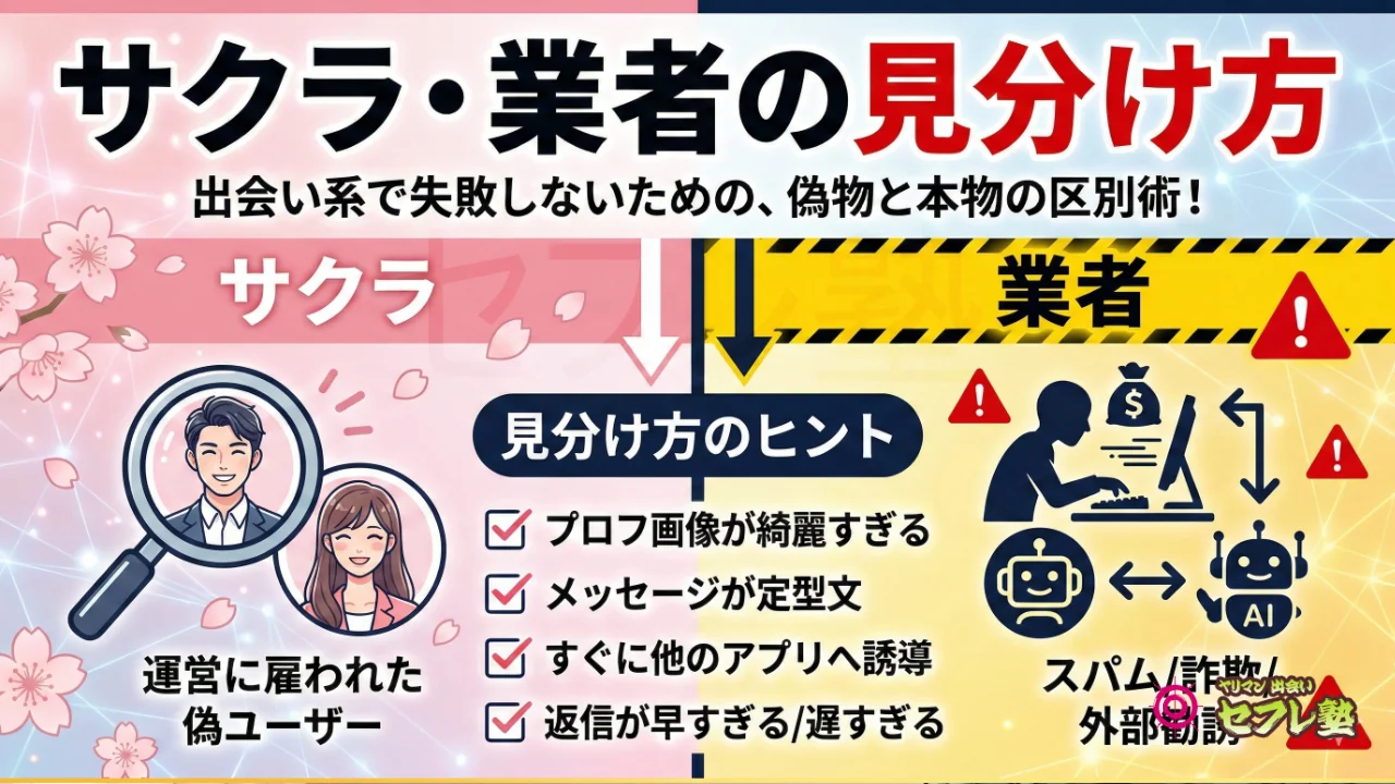 サクラ・業者の見分け方